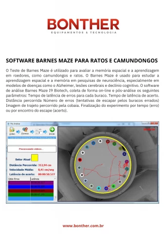 SOFTWARE BARNES MAZE PARA RATOS E CAMUNDONGOS