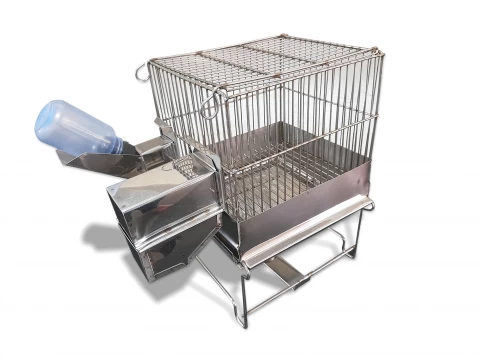 GAIOLA METABÓLICA MED.: 250 X 220 X 230MM - PARA RATO COM SUPORTE